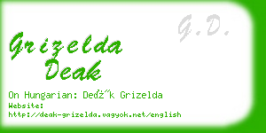 grizelda deak business card